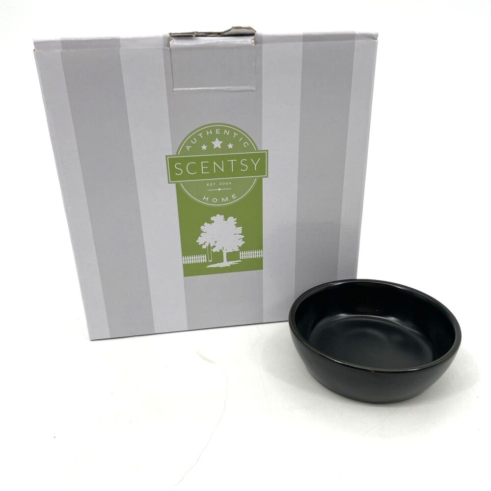 Scentsy Zen Rock Replacement Warmer Dish Round Black 2.5" Diameter NEW Box